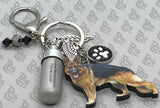 (120R) RIP German Shepard Key ring