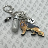 (120R) RIP German Shepard Key ring