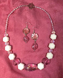 (Necklace-Earring Set) Pretty is Pink (188A)